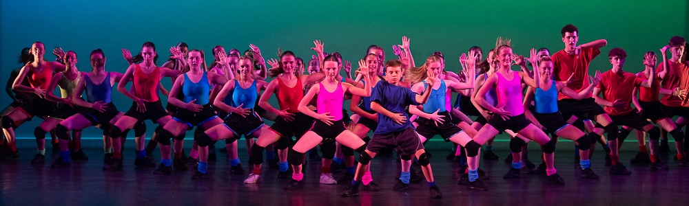 Young dancers in a performing group
